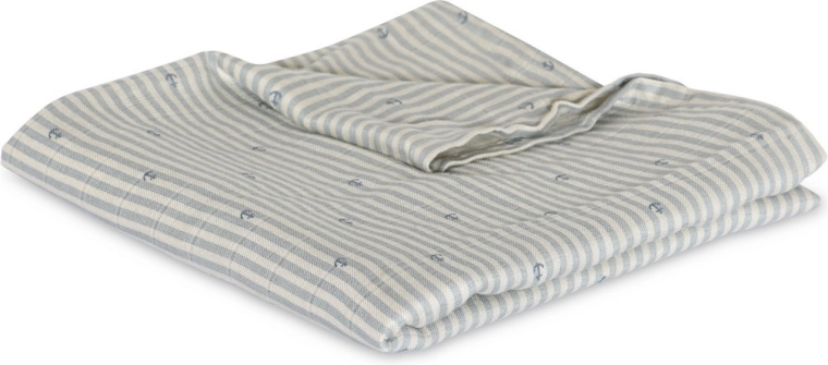Nuuuroo Valentin lange en mousseline de bambou stripe anchor - 1 pièce