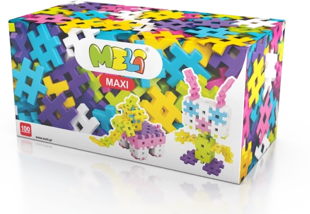 Jeu de construction Meli Maxi Rose 100 pcs