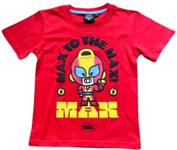 T-shirt rouge en coton Brawl Stars