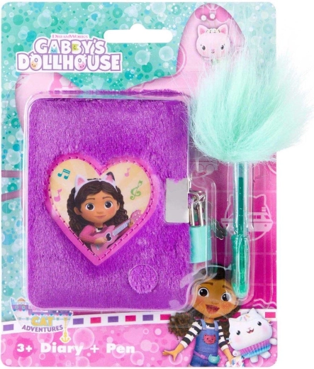 Mini carnet en peluche avec stylo Gabby et la maison magique