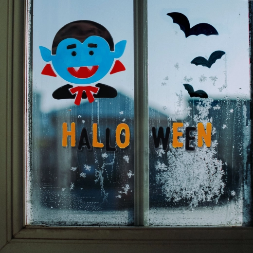Décoration en gel pour fenêtre Halloween - 1 pièce