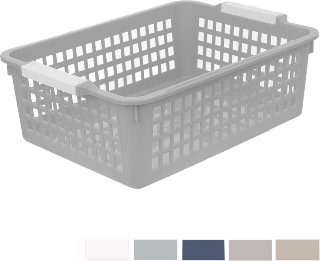 Panier de rangement en plastique Joker 27 × 19 × 8,5 cm, coloris assortis