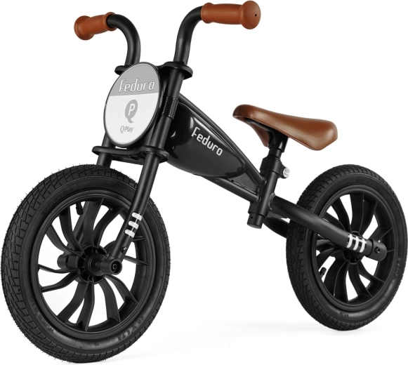 Draisienne Qplay Feduro noire pour enfants de 3 à 6 ans