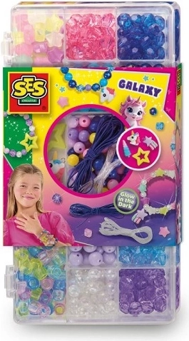 SES – kit de perles pour créer des bijoux Galaxy