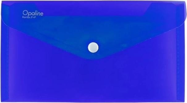 Pochette à bouton-pression DL Opaline bleue