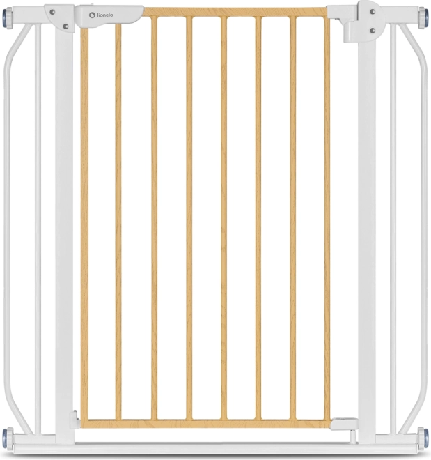 Barrière de sécurité Lionelo Truus Slim – blanc et bois naturel