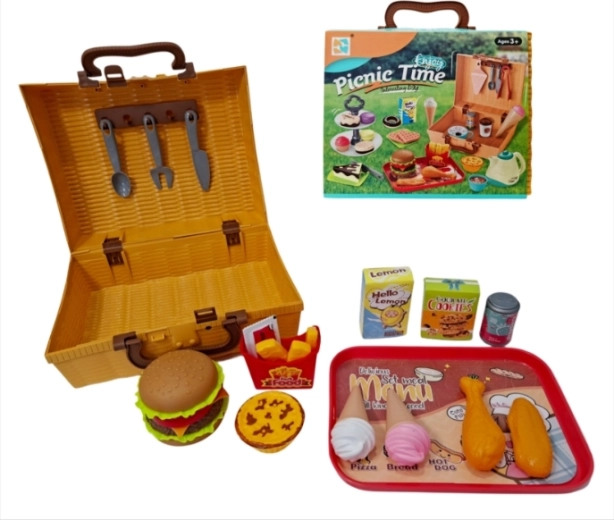 Panier pique-nique pour enfants avec aliments – set de cuisine pour jeu de rôle