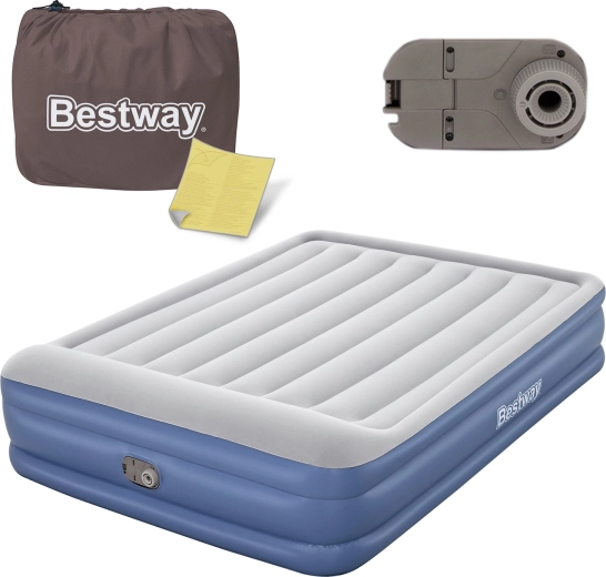 Matelas gonflable 203 × 152 × 46 cm avec pompe électrique intégrée BESTWAY