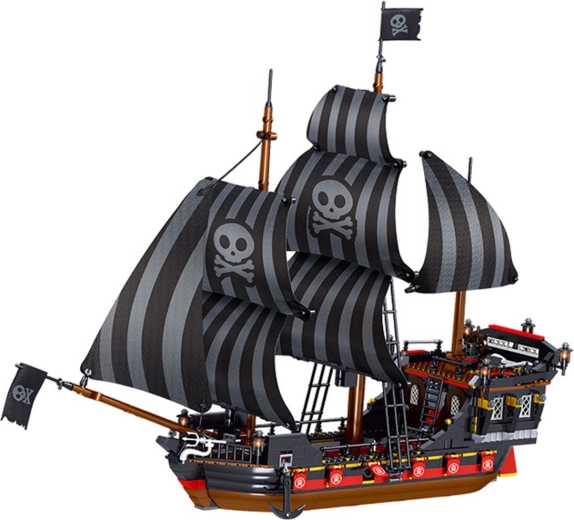 Kit de construction bateau pirate, 968 pièces
