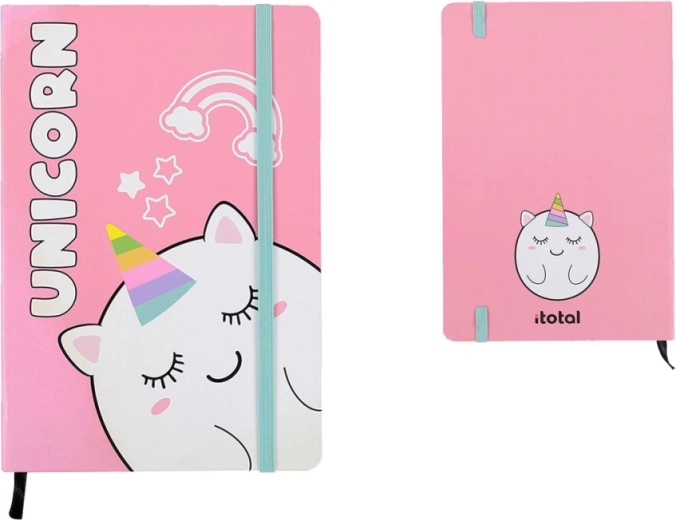 Carnet A5 à couverture rigide avec licorne