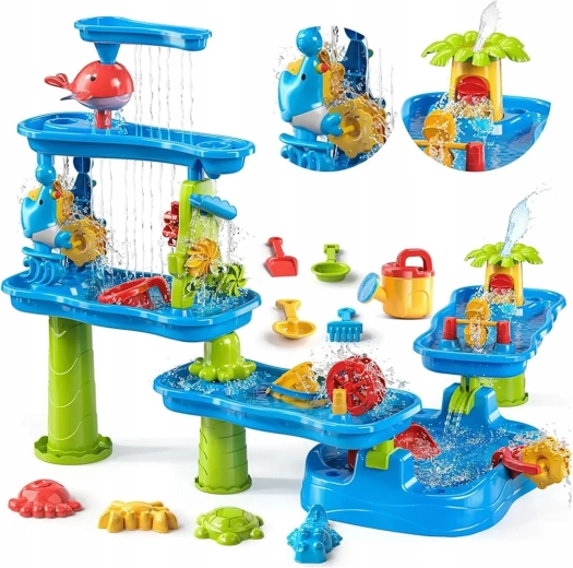 Parc aquatique et bac à sable Woopie 6 en 1 avec cascade