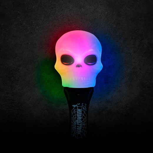 Lampe LED d'Halloween en forme de crâne à piles