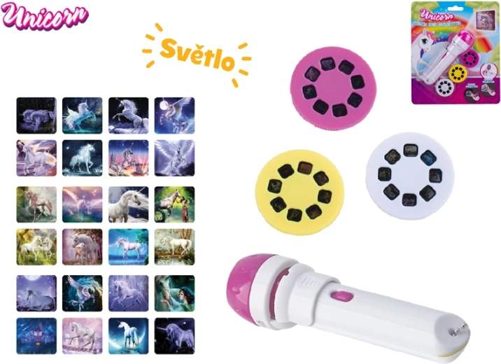 Lampe projecteur licorne avec images de licornes