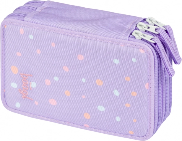 Trousse scolaire BAAGL Mazlíčci à trois étages, violette à pois