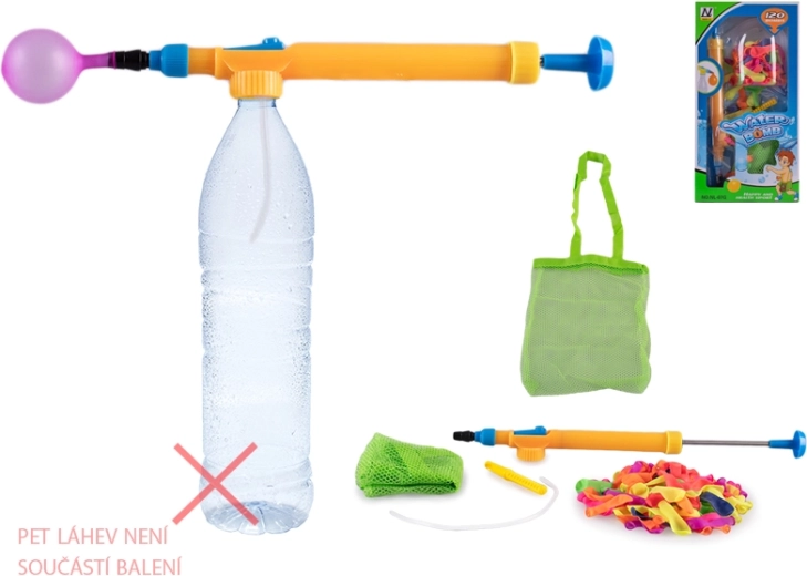 Bombes à eau avec pompe pour bouteille, set de 120 pcs