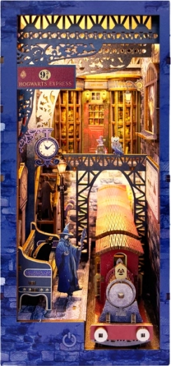 Serre-livres puzzle 3D – gare magique