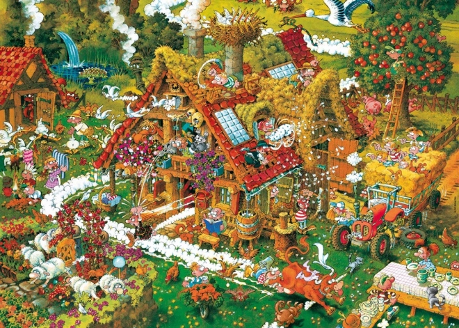Heye Puzzle Cartoon Classics : Ferme en folie 1000 pièces