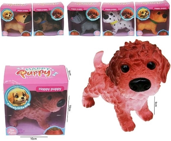 Figurine de chien Happy Puppy 10 cm (variante aléatoire)