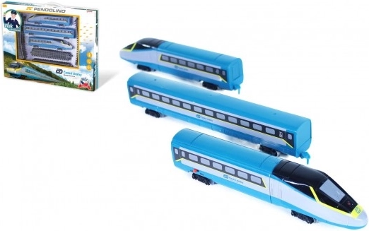 Ensemble ferroviaire SC Pendolino chemin de fer tchèque avec rails et effets