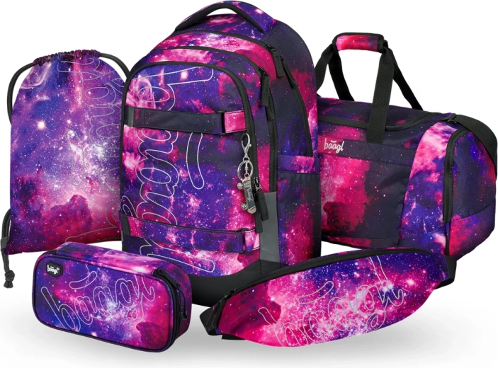 Ensemble Baagl Galaxy: sac à dos, trousse, sac, sac de sport