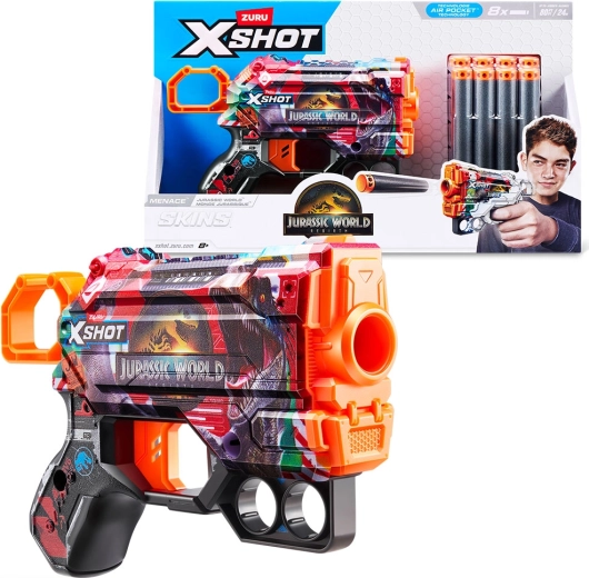 X-Shot Jurassic World Menace avec 8 fléchettes