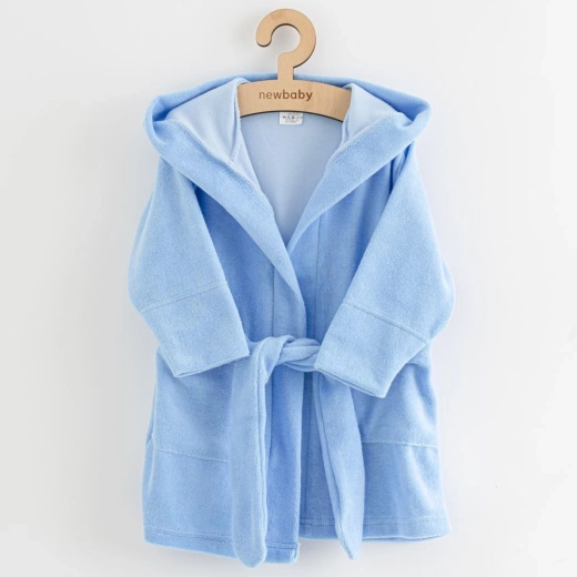 Peignoir enfant éponge à capuche New Baby, bleu 92/98
