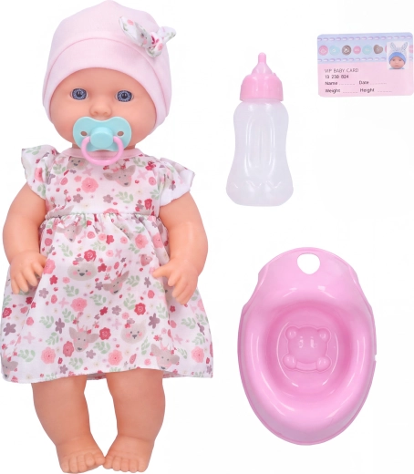 Bébé qui fait pipi avec biberon, 30 cm