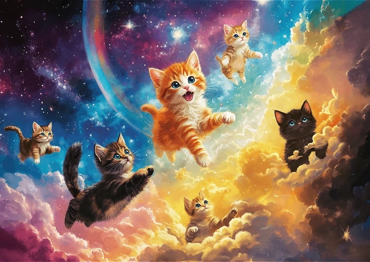 Puzzle Chats spatiaux 500 pièces TREFL