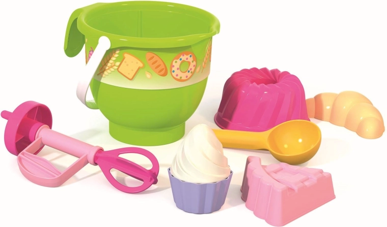 Androni ensemble de pâtisserie pour sable avec fouet manuel, 6 pièces