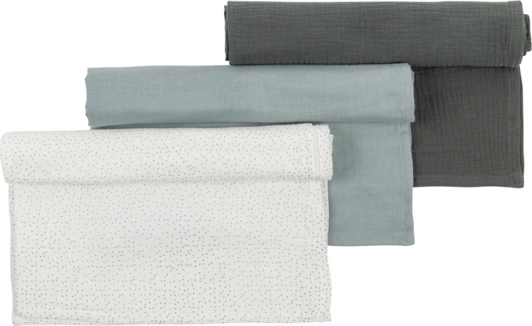 Nattou langes en mousseline 3 pcs 65 × 65 cm