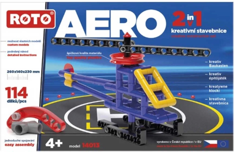 Roto Aero hélicoptère 2-en-1, jeu de construction 114 pièces