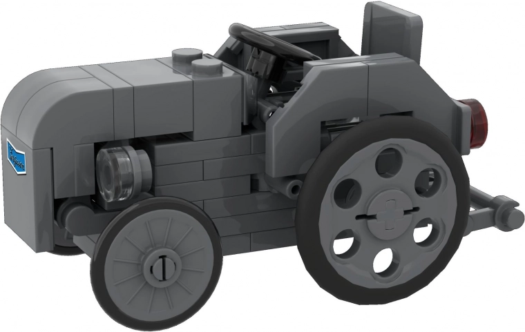 Jeu de construction BRIXIES Plus MASSEY FERGUSON TEA 20 Mini – tracteur historique (69 pièces)