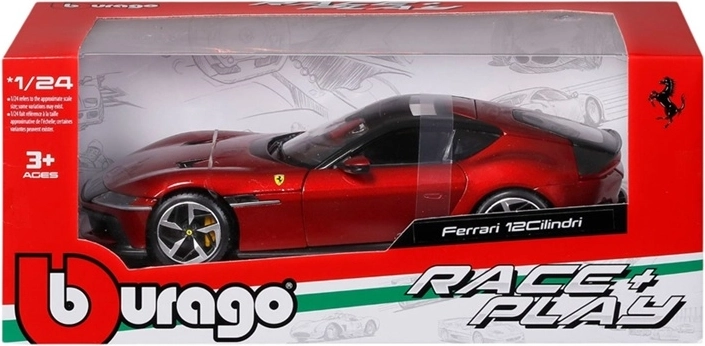 Bburago Ferrari 12Cilindri Race & Play à l’échelle 1:24, Rosso Imola