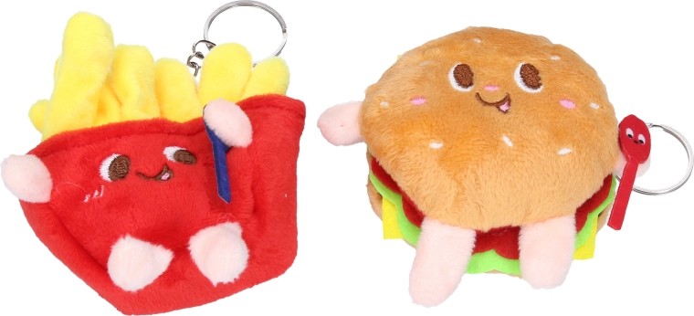 Porte-clés hamburger ou frites - 1 pièce