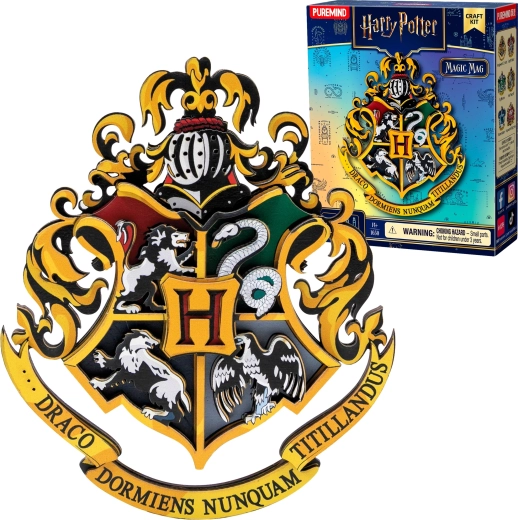 Puremind Harry Potter Magic Mag puzzle 3D en bois à assembler – surprise – aimant