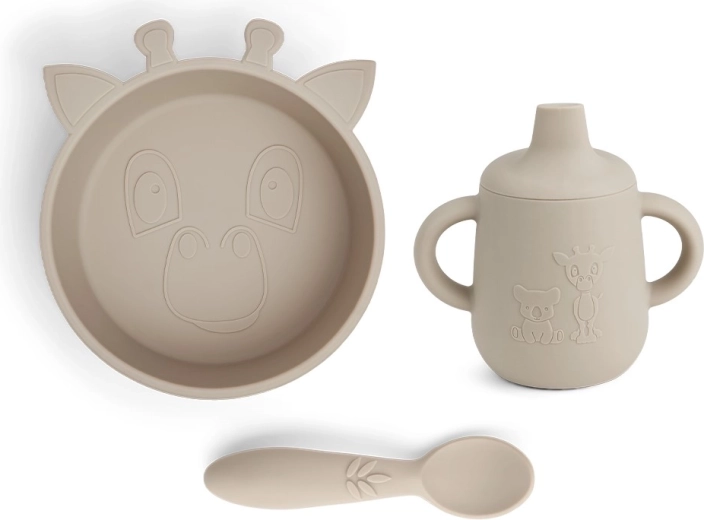 Set repas en silicone NuuRo Elias cobblestone
