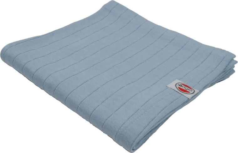 Lodger swaddler en coton biologique Solid blue fogg 70 × 70 cm - 1 pièce