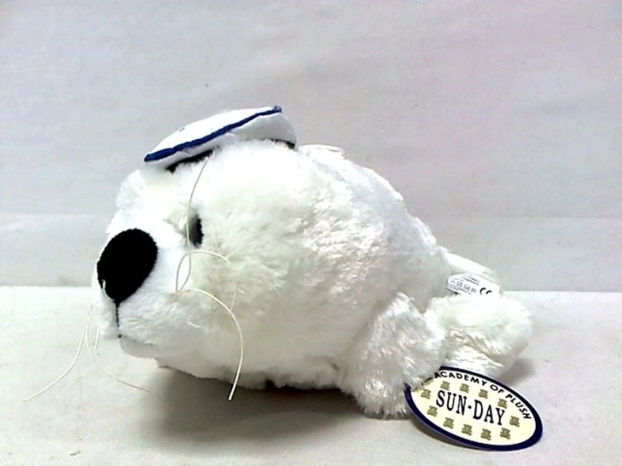 Phoque en peluche 35 cm avec son