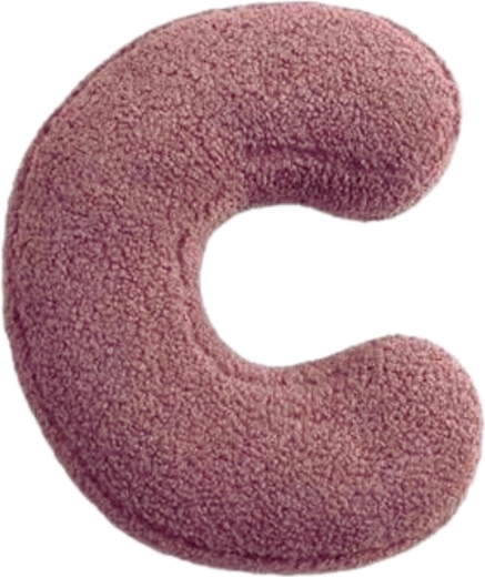 Lettre en peluche Mealini C rose - 1 pièce