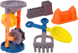 Set de sable Moulin à sable Pelle Râteau Moules Orange