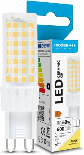 Ampoule LED G9 6W blanc chaud MODEE LIGHTING Ceramic