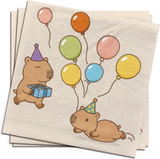 Serviettes en papier capybara
