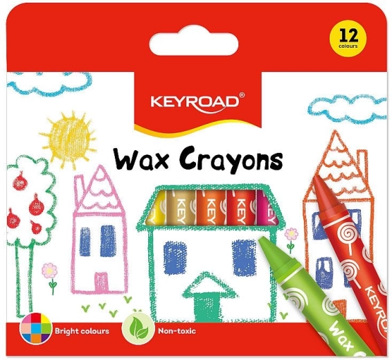 Crayons de cire Keyroad 12 couleurs