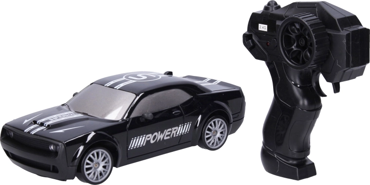 Voiture RC de drift télécommandée noire 21,5 cm