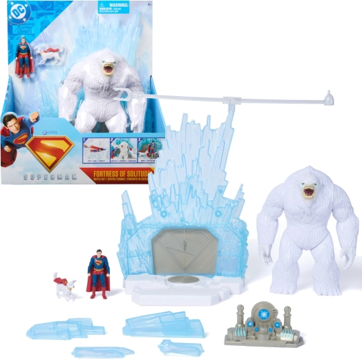 Coffret de jeu DC Comics Superman – Forteresse de Solitude avec 3 figurines et accessoires