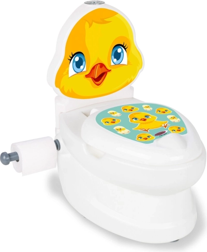 Pot pour enfant JAMARA Chick avec bruit de chasse d’eau et porte-papier toilette