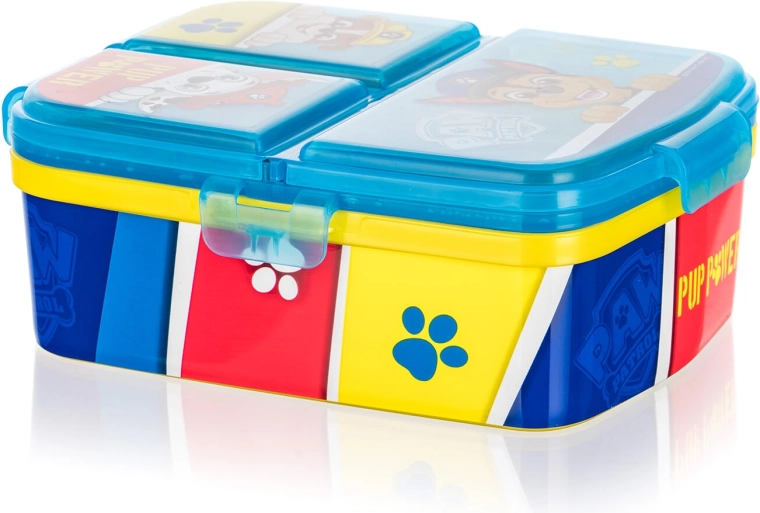 Boîte à goûter pour enfants PAT' PATROUILLE, compartimentée, 17,5 × 13 cm, avec clips