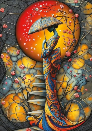 Puzzle Pluie de sakura 1000 pièces ART PUZZLE