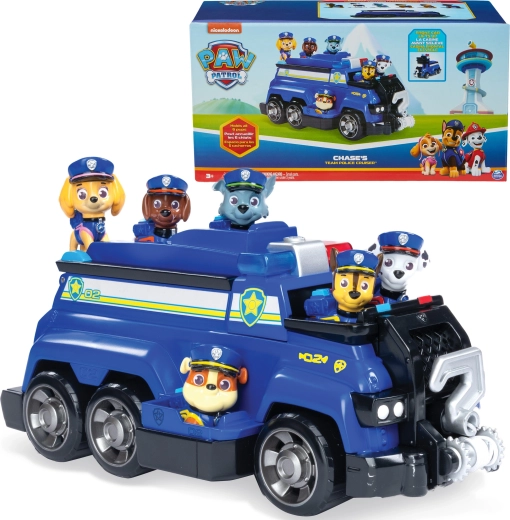 La Pat’ Patrouille grand véhicule de police Chase avec 6 figurines