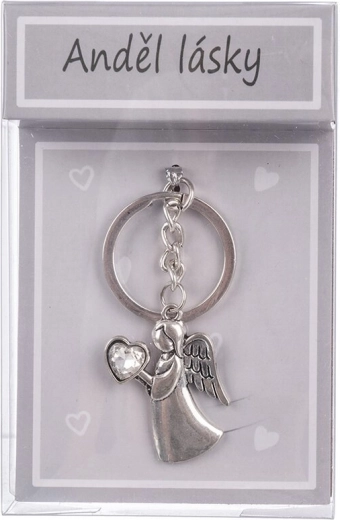Porte-clés Ange de l’amour en métal